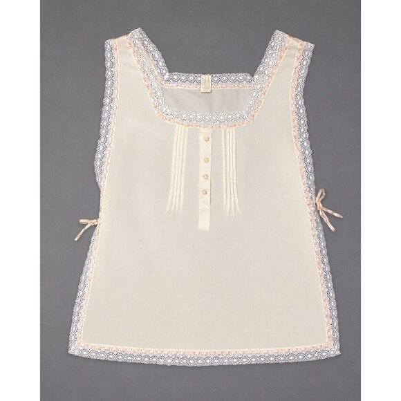 Saks Fifth Avenue Tops - Vintage Saks Fifth Avenue Lace Nylon Camisole Tank Top Pink Ivory Union Made USA
